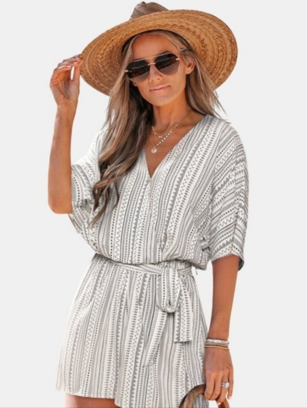New Cupshe Striped Romper